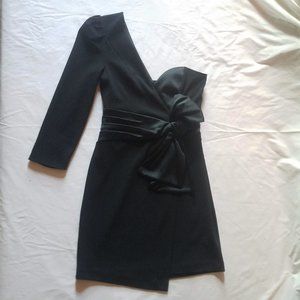 NEW Express One Shoulder Black Mini Dress, Size 2